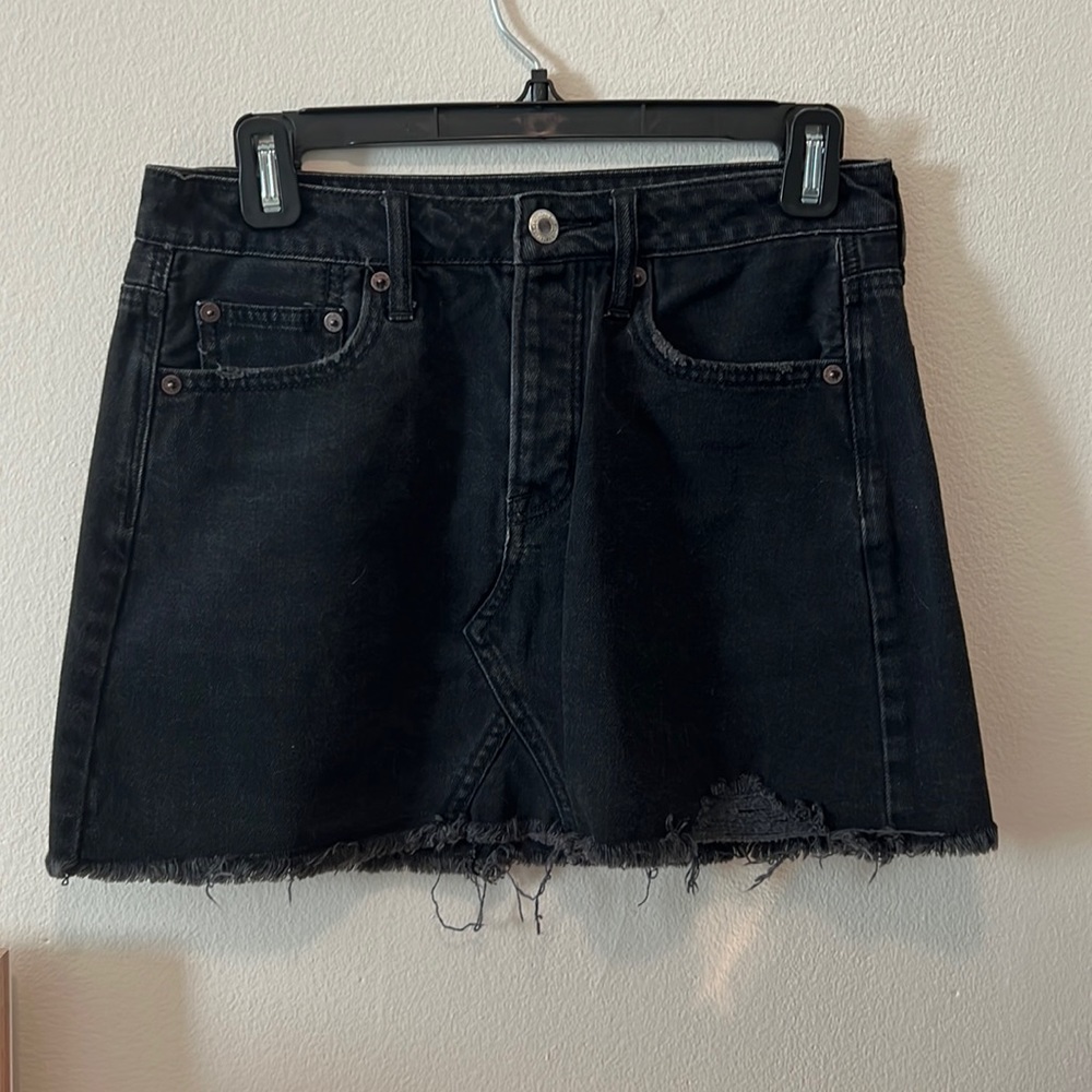 American Eagle Black Denim Skirt